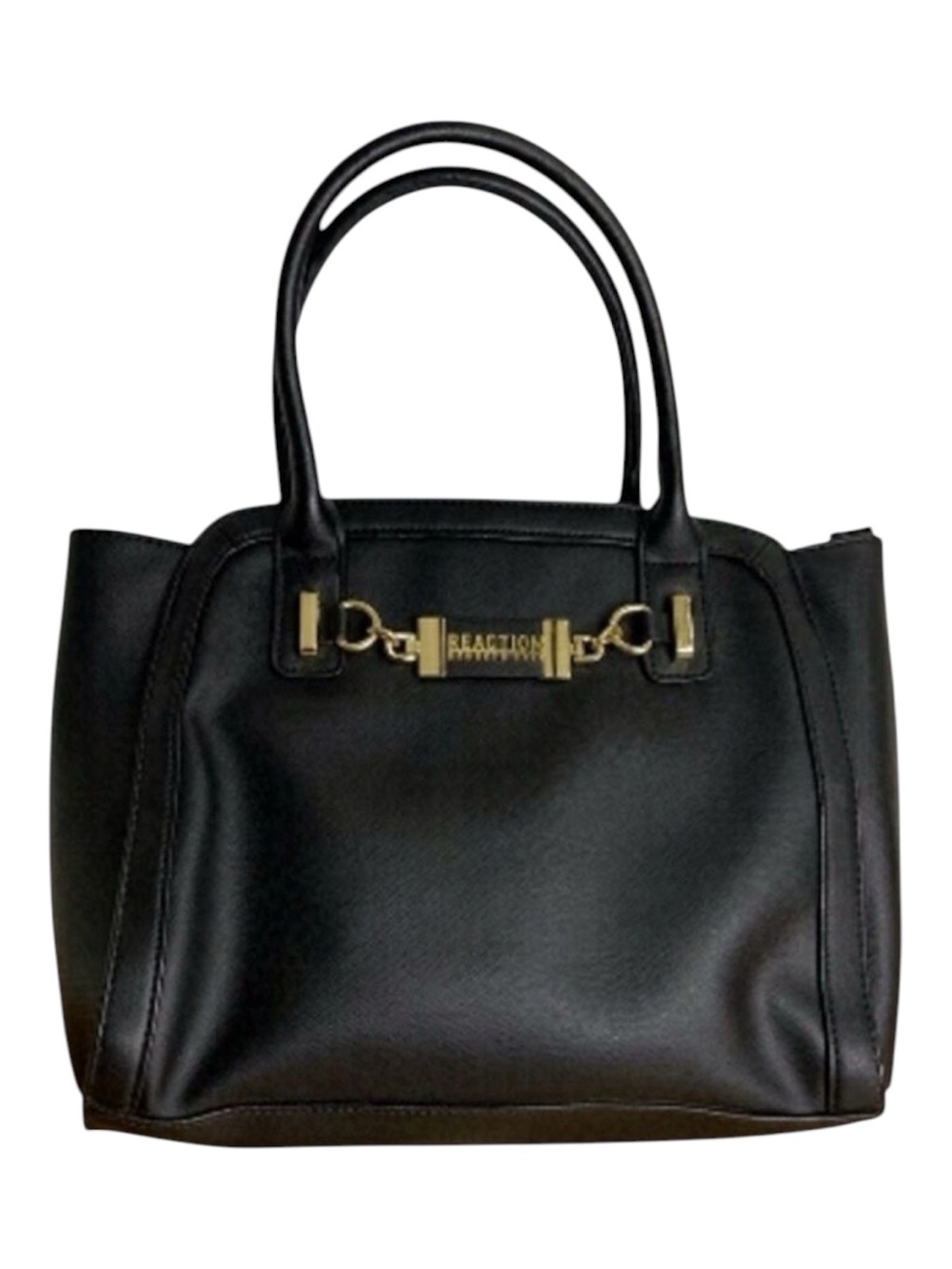 KENNETH Cole Reaction black gold hardware shoulder/handbag vegan leather purse